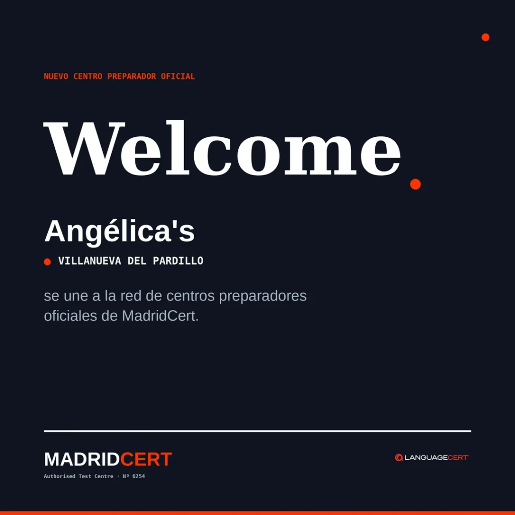 Angélica's, centro preparador oficial de LanguageCert con MadridCert