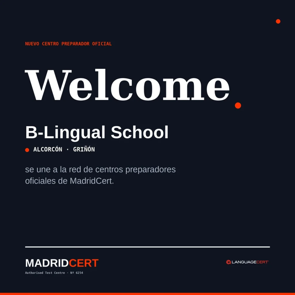 B-Lingual School, centro preparador oficial de LanguageCert con MadridCert