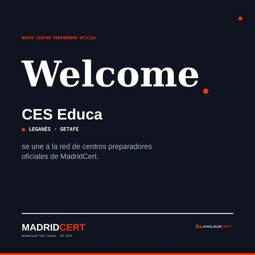 CES Educa, centro preparador oficial de LanguageCert con MadridCert