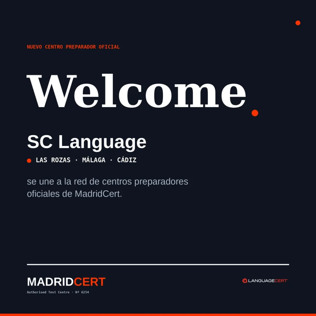 SC Language, centro preparador oficial de LanguageCert con MadridCert